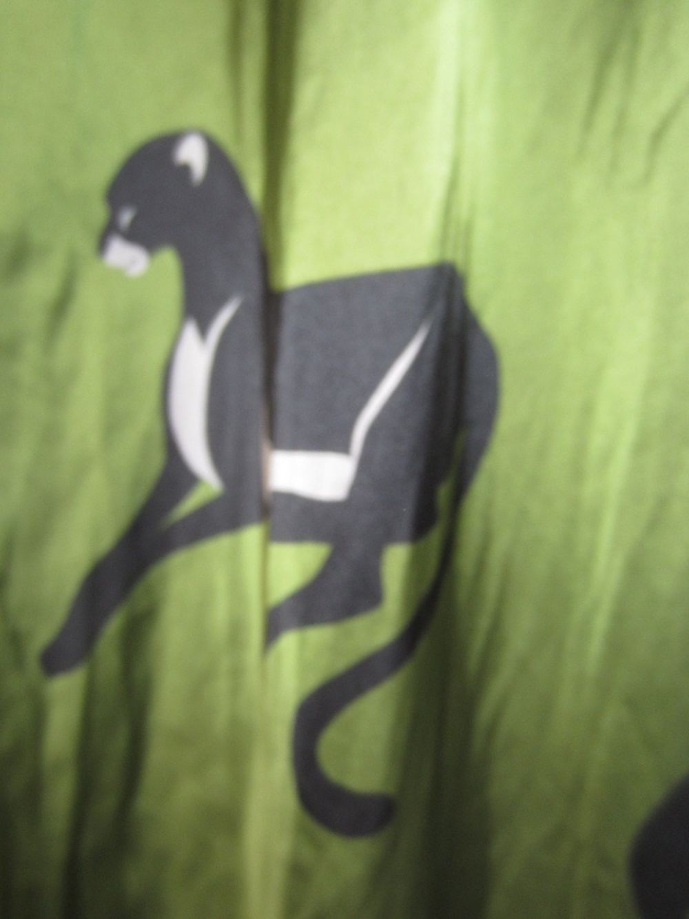 Auden Women's Panther Green Satin Pajama Pants - Size large - Picture 3 of 5